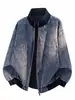 Chaqueta ACU para Hombre con Cuello Alto de Canalé Pesado Estilo Americano Hombres Nuevo Producto Otoño/Invierno 2026 Chaqueta Lavada con Bloques de Color Retro Hombres