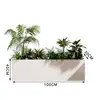 Macetero de Acero Inoxidable Macetero de Hierro Personalizado Combinación Exterior para Patio Parque Hotel Plaza Valla Divisoria Canaleta para Flores
