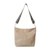 Bolso Cubo Grande de Moda Europea y Americana, Bolso de Hombro de PU de Color Sólido para Mujer, En Stock