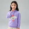Suéter Jacquard de Lana Pura de Invierno 2025 para Niños Medianos y Grandes, Suéter Base Rosa de Cachemira Elegante para Niñas de Otoño e Invierno