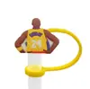 Acessórios de palito de desenho animado criativo da NBA para bebidas de milk tea