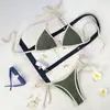 Traje de Baño Estilo Europeo y Americano para Playa de Aguas Termales Amazon, Nuevo Traje de Baño de Dos Piezas al por Mayor para Mujer, Bloques de Color Negro