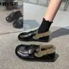 Mocasines Impermeables Antideslizantes para Mujer 2026 Invierno Felpa Plus Cálidos Suaves de Cuero Suela Blanda Zapatos de Algodón para Exteriores Planos Zapatos Tipo Frijol Zapatos Pequeños de Cuero