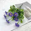 Nuevo ramo artificial pequeño de margaritas, flores secas de manzanilla, flores artificiales, flores de seda para decoración de sala de estar y mesa de comedor, accesorios para picnic y fotografía