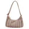 Bolsa de pelúcia nova para o outono/inverno de 2026, chapéu peludo da moda, bolsa transversal, bolsa simples estilo coreano para mulheres