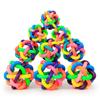 Brinquedo para Cachorro Pipitao Bola Colorida com Sino Tecida Brinquedo para Pet Bola para Pet em PVC Som Spot Atacado