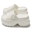 Sandálias Femininas de Salto Alto para Uso Externo 2026 Verão Eva Sola Grossa Aumenta Altura Slip-Ons Leves Resistentes ao Desgaste Chinelos Antissuor