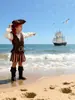 Disfraz Infantil de Capitán Pirata Retro, Atuendo de Juego de Rol de Pirata del Caribe, Disfraz para Fiesta de Halloween en Escenario
