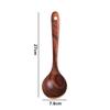 Espátula de teca para el hogar, espátula de madera, colador, cuchara para arroz, sartén antiadherente, mango largo especial para cocinar, resistente a altas temperaturas, madera maciza, utensilios de cocina sin pintar