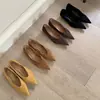 Zapatos de Salón de Punta y Boca Baja para Mujer, Mocasines de Nuevo Estilo Otoño 2026, Zapatos Planos Negros, Zapatos sin Cordones para Mujer
