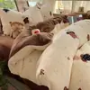Inverno [Inspecionado] Ins Doce Leite Fresco Lã Conjunto de Quatro Peças Conjunto de Três Peças para Dormitório Estudantil Capa de Edredom Individual