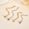 Galvanoplastia a Vácuo Aço Inoxidável 18K Corrente de Extensão Corrente de Cauda Fecho Lagosta Conjunto Pulseira Colar Material para Joias DIY Pingente