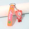 Llavero de epoxi con forma de conejo de dibujos animados luminoso y colorido, adorno para llave de coche, colgante para bolsa de regalo, venta al por mayor