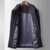 Chaqueta para Hombre 2025 Otoño e Invierno Nuevo Estilo Chaqueta con Solapa y Cremallera para Jóvenes y de Mediana Edad, Abrigo de Trabajo de Lujo Casual de Negocios