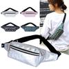 Al por mayor de fábrica nuevo bolso de cintura para mujer moda casual bolso de pecho con estampado de mariposa brillante bolso de cintura deportivo impermeable de PU
