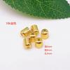 Cuerda de retención de color dorado 14K/18K Hebilla Manual trenzado cuerda cuentas 3mm Anillo de soldadura de campana material de capuchón de borla para cuerda de cuero