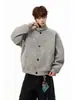 Chaqueta de cuero PU tie-dye estilo americano para hombre, colección de primavera, marca de moda, corte elegante y limpio, chaqueta de cuero corta tipo biker con cuello alto para hombre