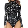 Ropa de mujer transfronteriza europea y americana 2023 Amazon casual top básico de manga larga ajustado mono estampado de leopardo camisa básica