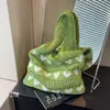 Bolsa tejida de gran capacidad calada, bolsa de compras para mujer, bolsa de punto, bolso de nuevo estilo con forma de corazón, bolsa de playa, bolso para mujer
