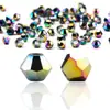Cuentas sueltas de cristal de dos puntas con borde superior, de 4 mm, para manualidades, accesorios de joyería