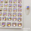 Vibrar explosões de som 8 * 8mm snowflake ponta unha broca japonesa cor mágica pregos de vidro broca DIY acessórios decoração de unhas