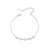 Pulsera de Plata de Ley S925 Nueva Transfronteriza Estilo Coreano Incrustada con Circonio Pulsera de Estrella Ajustable Lujo Accesible de Moda Joyería de Nicho para Mujeres