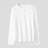 Blusa de malha feminina de manga comprida, cor sólida, gola redonda, nova, simples e elegante, para uso transfronteiriço, básica, versátil, para outono e inverno, corte solto