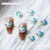 Caliente transfronterizo Hello Kitty joyería para uñas hielo transparente lindo gato de dibujos animados micrófono DIY horquilla joyería para uñas
