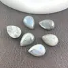 Atacado do Fabricante Personalizado Labradorita Natural Oval Gota d'Água Semi-Acabado Anel Superfície Patch Pedra Bruta Acessórios de Joias DIY