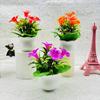 5 Grande Lírio Pequeno Quadrado Vaso Bonsai Simulação Planta Verde Vasos de Plantas Ornamentos Escritório Desktop Decoração Ornamentos de Flores