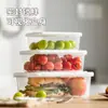 Caixa Seladora para Alimentos Conservação Fresca Especial para Geladeira com Tampa Caixa Flip-Top Grande Capacidade Caixa para Armazenamento de Vegetais em Conserva Caixa para Aquecimento no Micro-ondas