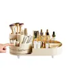 Caixa organizadora de cosméticos para uso doméstico, porta-canetas rotativo de grande capacidade para penteadeira, organizador de produtos de skincare, batom e sombra