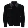 Jaqueta retrô americana 2026 de comprimento curto para primavera/outono com cores contrastantes, design novo, estilo nicho, gola lapela, workwear, peça de outer wear legal e estilosa