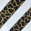 Jacquard Leopardo Faixa Elástica Stretch Látex 5cm Cintura Marcada Cintura Selada Legging Calça Cintura Faixa Elástica Externa