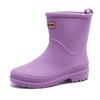 Botas de Lluvia de Moda Estilo Coreano para Mujer, Modernas, Cortas, de Media Caña, Zapatos para Agua, Cuatro Estaciones, Zapatos de Trabajo para Exteriores, Lavado de Autos, Impermeables, Antideslizantes, Zapatos de Goma para Lluvia