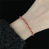 Tobillera de Cuerda Roja de Acero de Titanio para Mujer del Año de Nacimiento, No se Desvanece, No es Necesario Quitarse el Anillo del Pie al Bañarse, Adornos de Acero Inoxidable de Alta Gama para el Pie de Mujer