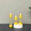 Frasco dosador a vácuo de 15ml 30ml 50ml na cor de doce para cosméticos e creme facial, tipo pump, portátil para viagens