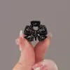 Presilha de Garra Mini Brilhante com Garra de Diamante Estilo Coreano, Piranha Pequena Delicada com Strass para Mechas, Presilha Lateral de Princesa para Mulheres com Pérolas