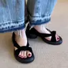 Diseño de Moda, Sandalias Romanas de Torsión Sencilla para Mujer, Nuevo Estilo Verano 2026, Versátiles con Faldas, Sandalias de Punta Redonda con Punta Abierta