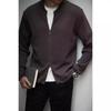 Cardigan Chaqueta de Punto MA1 Aviador Retro Americano Cuatro Agujas Vacías Primavera y Otoño Cuello de Béisbol Suéter Moda Masculina