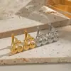 Pendientes Transfronterizos de Acero Inoxidable con Forma de Fruta Cereza Bañados en Oro de 18K, Pendientes Dulces de Dopamina que No se Desvanecen al por Mayor para Mujeres