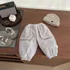 Pantalones de Chándal Forrados de Polar para Bebé Pantalones Gruesos de Pana de Invierno para Bebé Estilo Coreano Sueltos Pantalones Cálidos para Niños Pequeños