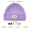 Gorro de Punto Estilo Coreano Otoño Invierno Etiqueta en Inglés Gorro de Lana Versátil para Mujer Circunferencia de Cabeza Grande Protección para los Oídos Gorro para Clima Frío Gorro de Tejer Hace que la Cara Parezca Más Pequeña