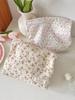 5641 Bolsa Cosmética Coreana Ins Pequena Floral Fresca de Grande Capacidade para Saídas Cosméticos Batom Bolsa de Armazenamento e Organização