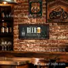 Placa de Lata Retro para Cerveja Pintada a Ferro para Comércio Exterior 15x30cm Placa de Decoração para Bar Sinal de Cerveja Decoração de Parede de Metal