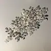 Novo Adorno de Cabeça para Noiva Feito à Mão Peça de Cabelo com Strass Vestido de Casamento Tiara Colorida com Diamantes Acessórios Laterais Dz276