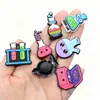 Diapositivas para zapatos Crocs, dibujos animados de experimentos químicos de PVC de caucho blando hebillas para zapatos, diversión científica regalos para estudiantes, al por mayor decorativo