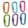 Mosquetón Colorido Exterior en Forma de D Conector Multifuncional de Colgado Rápido Accesorios de Gancho Engrosado de Aleación de Aluminio para Mochila