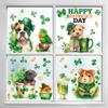Festival Irlandés Pegatinas al por Mayor St. Pegatinas de Ventana de Trébol de Cuatro Hojas de Animales de Patrick Decoración de Atmósfera de Fiesta Pegatinas de Vidrio