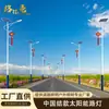 Postes de Rua Solares LED Personalizados Estilo Chinês Alimentados por Rede Elétrica, Lâmpadas de Iluminação Cantilever Rurais Novas, Postes Quadrados de Mastro Alto